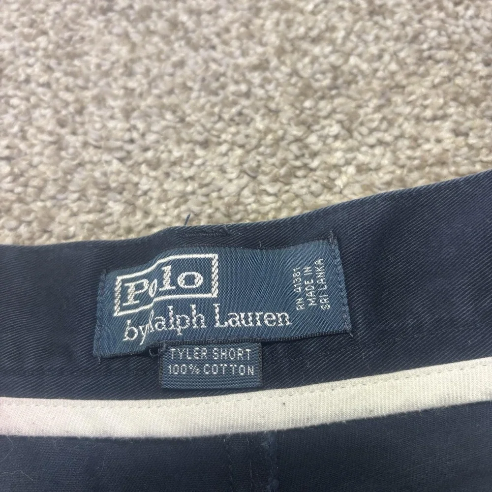Polo Ralph Lauren Tyler Short Shorts Mens 38 Blue Pleated Chino Summer 9 Inseam